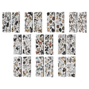 HEAD CASE DESIGNS DOG BREED PATTERNS LEATHER BOOK CASE FOR SAMSUNG PHONES 3 - Picture 1 of 16