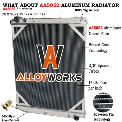 3ROW Radiator fit 2008-2015 09 10 11 Volvo VAH VNL VNM VHD VNX 12.8/10.8/11.9L Foto 1 de 4