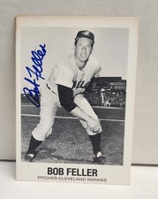 BOB FELLER 1977 TCMA #12 Autograph ~ IP AUTO ~ Cleveland INDIANS