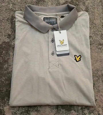 Micro Polo de golf Lyle & Scott Sn99 polvo cálido nuevo con etiquetas PVP £58 Foto 1 de 4