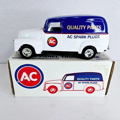 1950 Panel Delivery Truck Bank AC Spark Plugs Die Cast Metal Ertl 1992 USA Made - Image 1 of 4