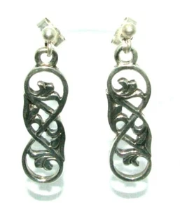 Pendientes Colgantes De Plata 925 Para Mujeres - Picture 1 of 5