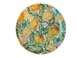 Casa y jardín ~ juego de 4 platos de cena de primavera de melamina limones - Imagen 1 de 5