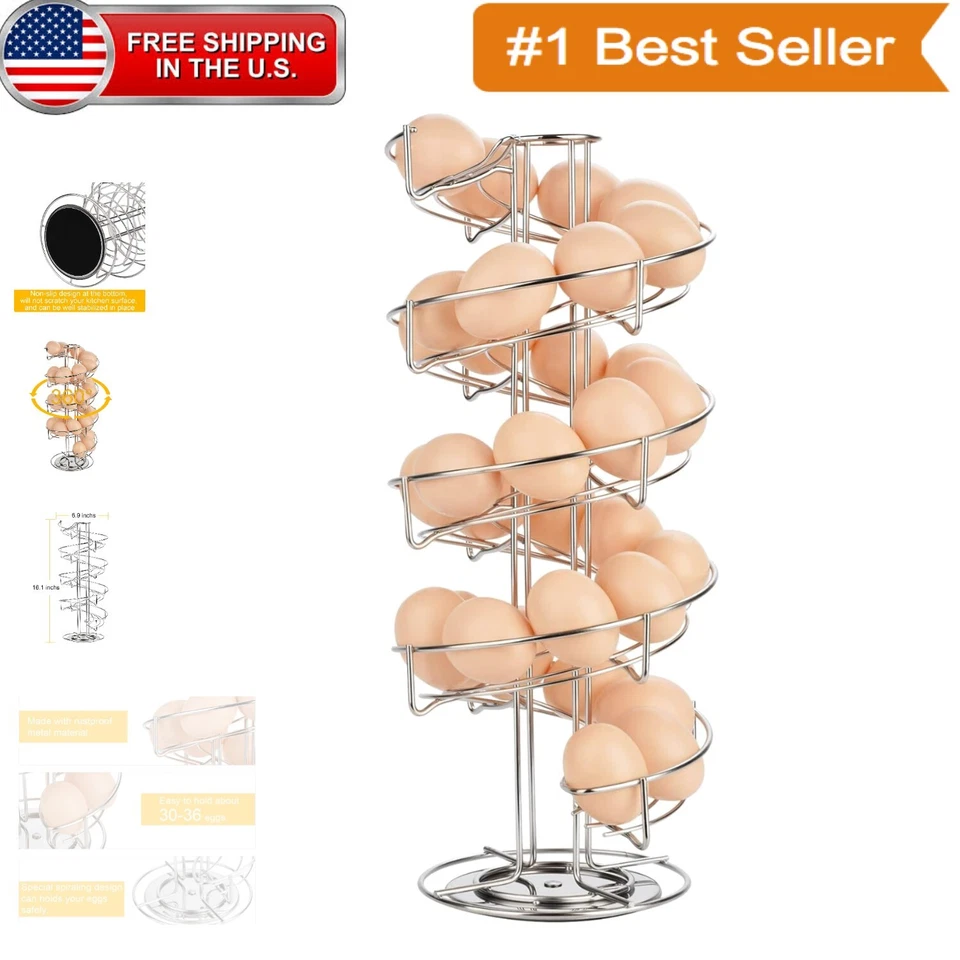 Durable Spiral Egg Storage Rack - Decorative Display for Modern Kitchens - Изображение 1 из 4