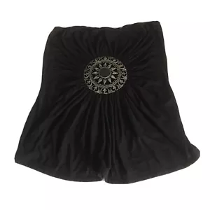 Sky Strapless Top rhinestones on the metal design size M color black - Picture 1 of 5