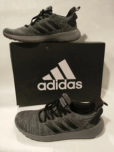 Adidas Mens Size 8.5 Cloudfoam Lite Racer BYD Running Shoes Gray Black - Picture 1 of 11