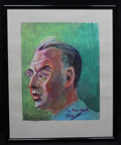 Portrait von Paul Codos oder Louis Agnus von MARCHETTI London Paris Luftfahrt Flugzeug - Bild 1 von 6