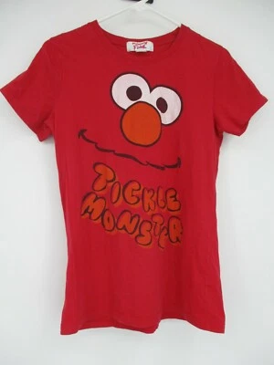 Mighty Fine Elmo Shirt Kids XL - Womens Small Red Tickle Monster Cotton Top 2011 - Image 1 of 4