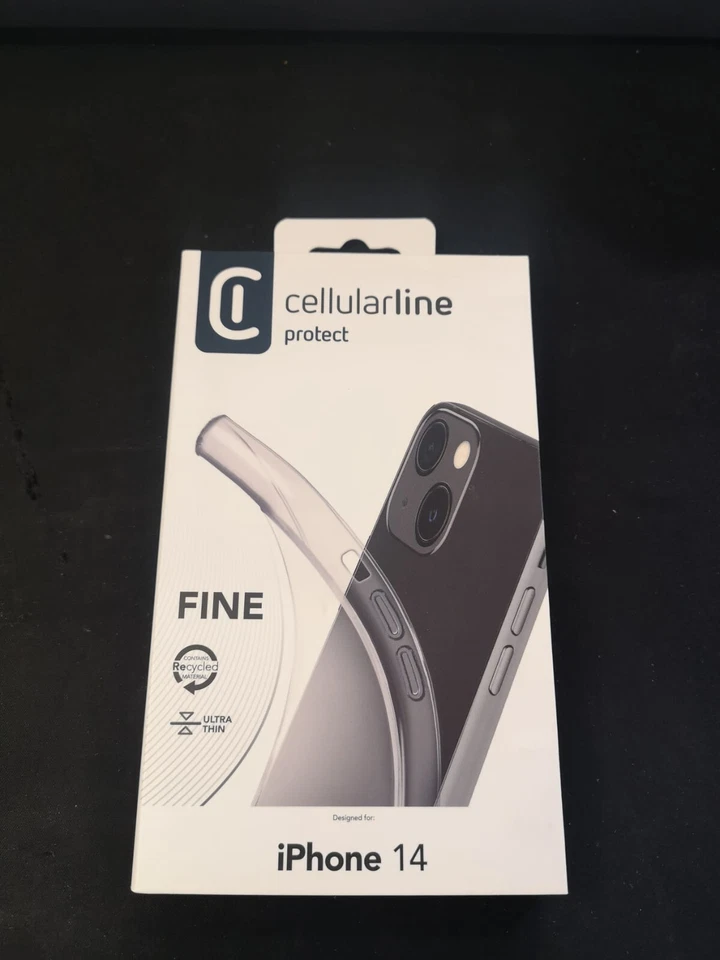 Custodia cover silicone tpu Cellular Line iPhone 14 trasparente - Immagine 1 di 1