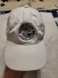 White Claw Hard Seltzer Cotton Hat White Cap Strap Back Port & Company - Picture 1 of 7