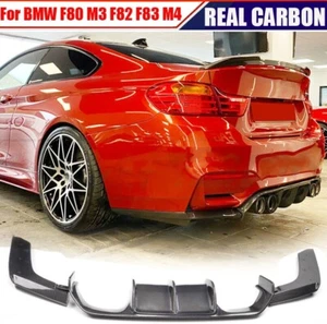 Kit de carrocería difusor parachoques trasero carbono real para BMW F80 M3 F82 F83 M4 2015-20 - Imagen 1 de 15