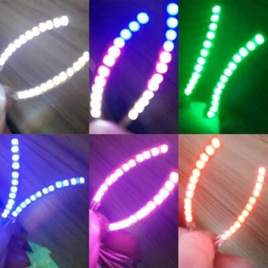 2Pcs LED Light-Up False Eyelashes Luminous Fashion Lashes Fake Eye Lash Party - Picture 1 of 13