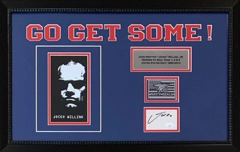 Jocko Willink Autographed Navy Seal Signed Book 16x26 Framed Photo Display JSA Cover