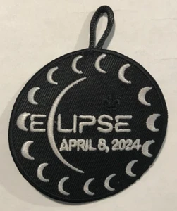 New Scouts 2024 BSA Total Solar Eclipse Patch/Emblem "glows in the dark" - Picture 1 of 2