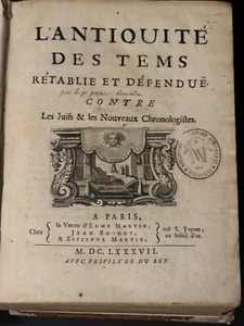 Paul-Yves Pezron "L' Antiquité Des Temps Rétablie Et Défendue Contre Les Juifs & - Imagen 1 de 15