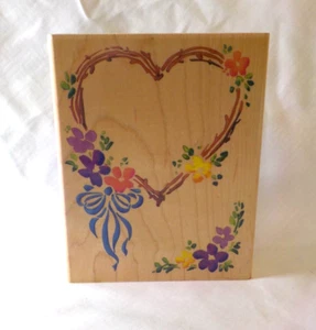 Stampendous Stamp 1997 Flowered Heart Border sku 008588 - Picture 1 of 3