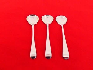 Set of 3 Antique English Sterling Silver Unusual Salt Spoons MP-4 - Picture 1 of 4