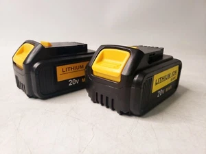 Lot of 2 FOR DEWALT 20V 6.0 AH Lithium-Ion Rechargeable Battery BLK&YELLOW - Picture 1 of 6