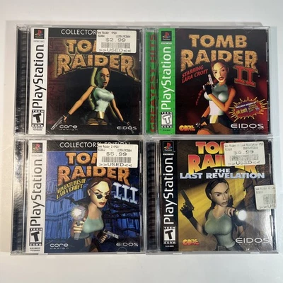 Tomb Raider PS1 лот - Playstation 1 - Eidos Лара Крофт - # 1 - 4 CIB протестирован - Изображение 1 из 4