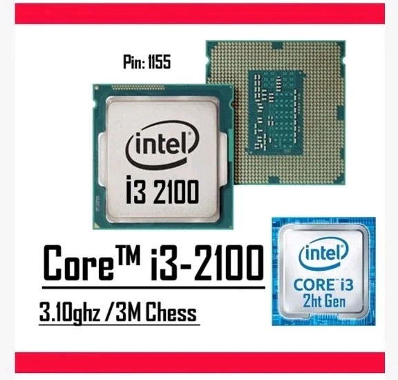 Intel Core i3-2100 3.10GHz 3MB Socket 1155 i3 2100 Computer CPU Processore - Immagine 1 di 1