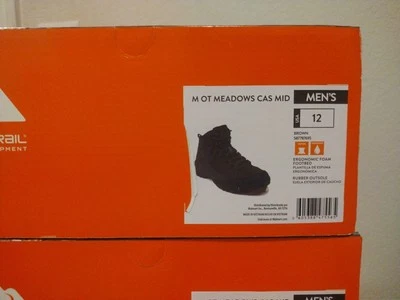 Ozark Trail Men's Hikers Waterproof Brown Leather Boots-MEADOWS Size 12.      C - Image 1 of 4