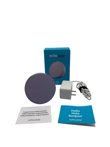Altavoz inteligente Amazon Echo Pop C2H4R9 lavanda Alexa probado funciona  - Imagen 1 de 4