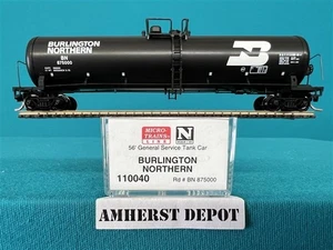 110040 Micro Trains Burlington Northern Tank Car N Scale BN New - Picture 1 of 2