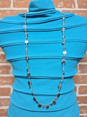 Collar Lia Sophia tono tierra 1 hilo 33 pulgadas plata dije Foto 1 de 4