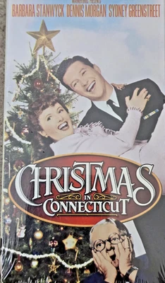 christmas in connecticut vhs tape new in package laughs romance holliday cheer - Image 1 of 4