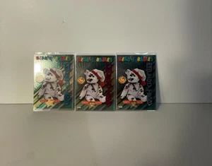Beanie Baby TRADING CARD - Ser 3 - Birthday 98 HOLIDAY; Teal, Magenta, Silver - Picture 1 of 2