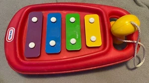 Vintage Baby TODDLER Little Tikes Red Xylophone Tap a Tune Piano #1571 MUSIC - Picture 1 of 7