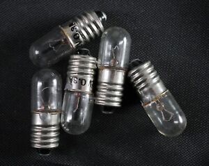12V 300mA Screw base light bulbs  E10 base 5x (No. 11235, 4W)