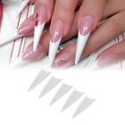 500Pcs Clear Natural White Stiletto Point French Acrylic UV Gel False Nail Tips