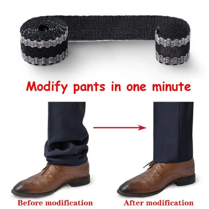 Pegatina autoadhesiva sin corte longitud del dobladillo cambiada a pierna pantalón (39,37 pulgadas) negra (EE. UU.) Foto 1 de 4