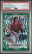 2022 Topps Series 2 Green Foilboard /499 Jake McCarthy 370 Rookie PSA 10 POP 2