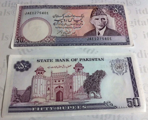 Pakistan Fifty Rupees Rs 50 UNC Banknote Currency Note World Money Crisp New Cover