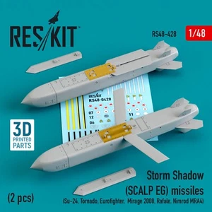 Storm Shadow Missiles (2) Su-24 Tornado Eurofighter 1/48 3D ResKit RS48-0428 - Imagen 1 de 3