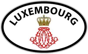 Luxembourg Country Europe Oval Car Bumper Window Sticker Decal 6"X4" - Picture 1 of 1