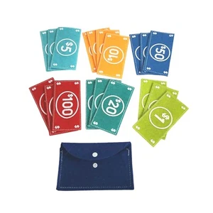 Felt Toy Money Dollars Educational Pretend Play Counting Lot Of 19 Replacement - Picture 1 of 11