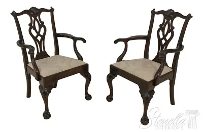 58115EC: Par de sillones de comedor STICKLEY Chippendale Ball & Garra Foto 1 de 4