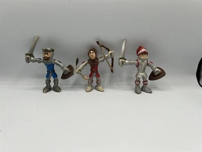 LOTE DE 3 FIGURAS DE CABALLERO MEDIEVAL KIDKRAFT VINTAGE CON ESPADA ESCUDO HACHA FLEXIBLE Foto 1 de 4
