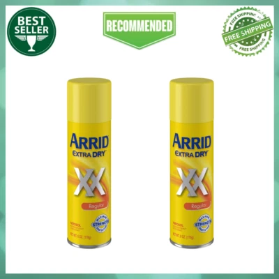 Desodorante antitranspirante en aerosol extra seco Arrid XX, regular, 6 oz, paquete de 2 NUEVO Foto 1 de 4