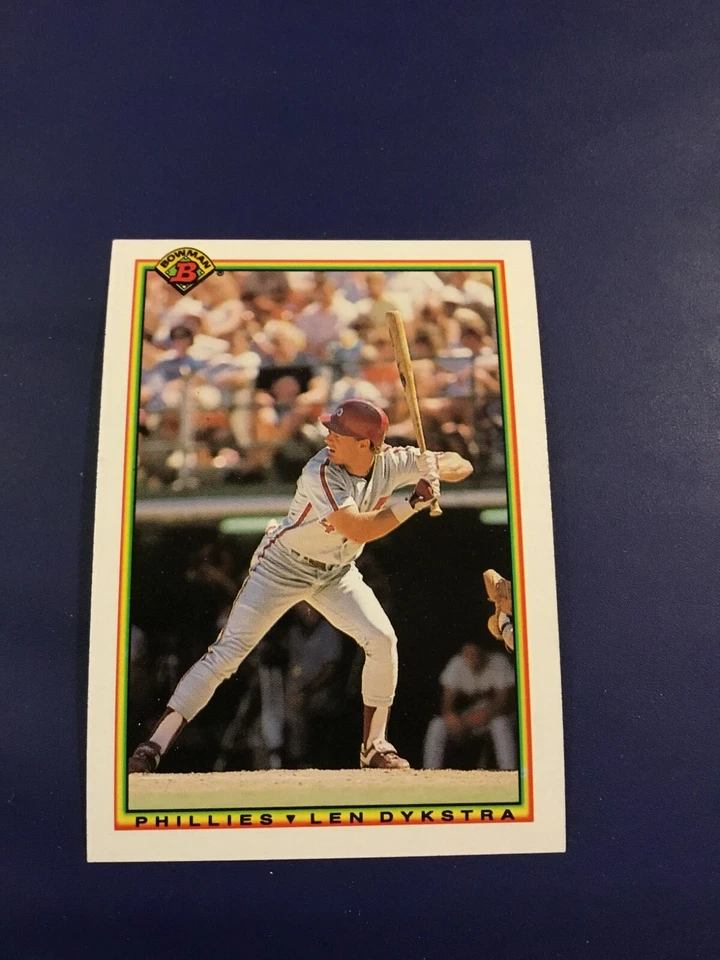 1990 Bowman # 152 LEN DYKSTRA Philadelphia Phillies MINT - Image 1 of 2