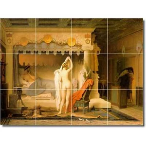 Jean Gerome Nude Painting Ceramic Tile Mural PT03425. 48 x 36 (12) 12x12 tiles - Picture 1 of 1