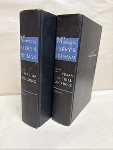 Memoiren von Harry S. Truman signiert 1. Auflage (, 2 Bände, 1955, 1956) siehe Bilder - Bild 1 von 11