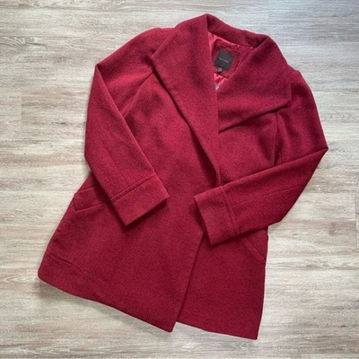 Abrigo The Limited Lana Rojo Guisante Talla Mediana Nuevo con Etiquetas Foto 1 de 4