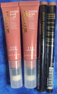 Milani 4pc: Cheek Kiss Liquid Blush + Glow, Gilded Eyeshadow Stick full sz - Imagen 1 de 4