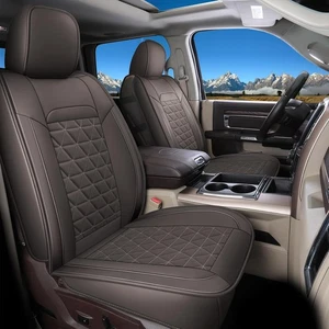 Coverado Dodge Ram Seat Covers FullSet(curved back), Coffee - Picture 1 of 7