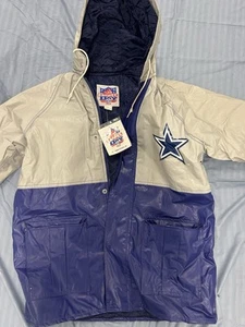 NUEVO CON ETIQUETAS LEER Dallas Cowboys Game Day Gear Chaqueta Cortavientos Pesada Gris/Azul Para Hombre’s M - Imagen 1 de 7