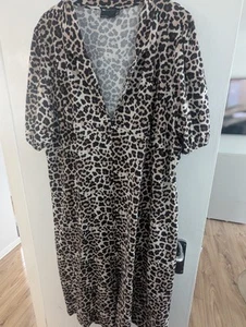 Asos Animal Print Midi Dress Plus Size 26 Never Worn - Picture 1 of 6